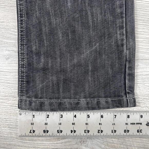 VTG Southpole Jeans Mens 32x30 Black Wide Leg Baggy Whiskered Street Skate EUC - Picture 5 of 7